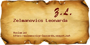 Zelmanovics Leonarda névjegykártya